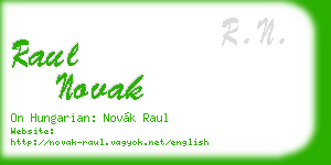 raul novak business card