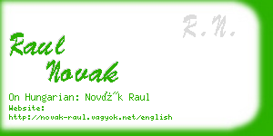 raul novak business card